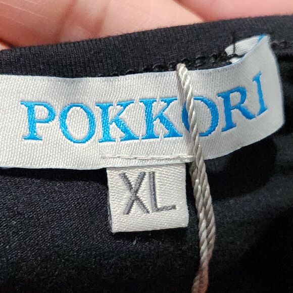 Pokkori Kimi Kai Maternity Dress Size XL Black Stretch Short Sleeve - Picture 10 of 12